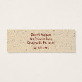 Primitief hart Skinny Hang Label Mini Visitekaartjes (Achterkant)