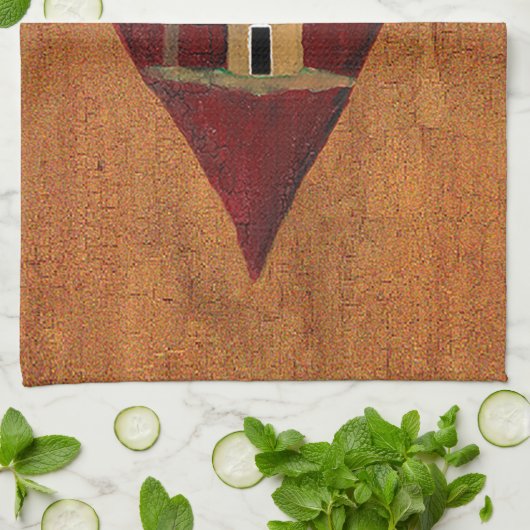 Primitief hart theedoek (Gevouwen)