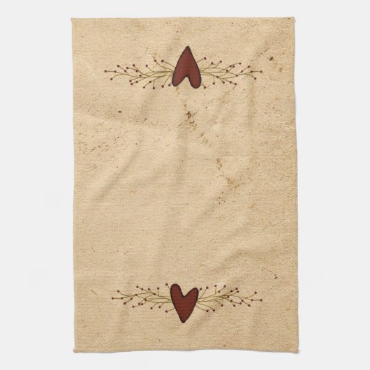 Primitief Heart Kitchen Towel Theedoek (Verticaal)