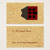 Primitief House Hang Label Visitekaartjes (Voorkant /achterkant)