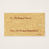 Primitief House Hang Label Visitekaartjes (Achterkant)