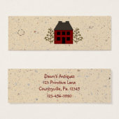 Primitief House Skinny Hang Label Mini Visitekaartjes (Voorkant /achterkant)