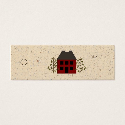 Primitief House Skinny Hang Label Mini Visitekaartjes (Voorkant)