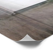 Primitief hout in de Rustische kerk Poster (Hoek)