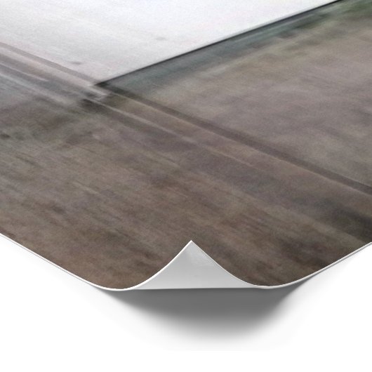 Primitief hout in de Rustische kerk Poster (Hoek)