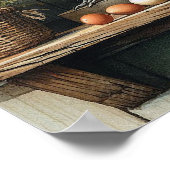 Primitief Hout Landschap Plank 1 Poster (Hoek)