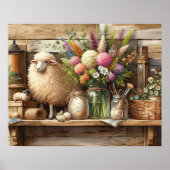 Primitief Hout Landschap Plank 3 Poster (Voorkant)