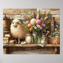 Primitief Hout Landschap Plank 3 Poster