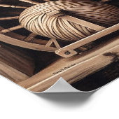 Primitief Hout Landschap Plank 4 Poster (Hoek)