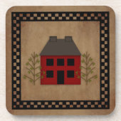 Primitief Huis Cork Onderzetter (Voorkant)