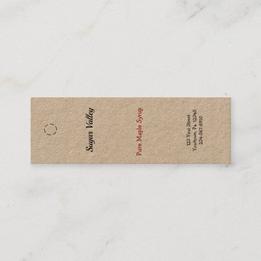 Primitief Huis Skinny Hang Labels (Voorkant)