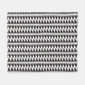 Primitief Indische Pomo Pattern Black White Fleece (Voorkant (Horizontaal))
