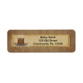 Primitief kaarsadreslabel etiket (Voorkant)