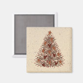 Primitief kerstboommagneet magneet (Voorkant / Achterkant)