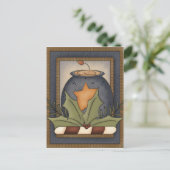 Primitief kerstBriefkaart Feestdagenkaart (Staand voorkant)