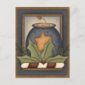 Primitief kerstBriefkaart Feestdagenkaart (Voorkant)