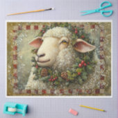 primitief kerstschaap tissuepapier (Craft)