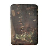 Primitief koloniaal land kerstfeestdag badmat (Voorkant Verticaal)