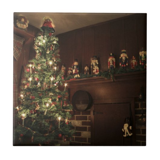 Primitief koloniaal land kerstfeestdag tegeltje (Voorkant)