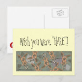 primitief konijn briefkaart (Voorkant / Achterkant)