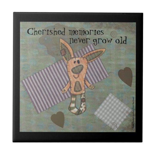 primitief konijn tegeltje (Voorkant)