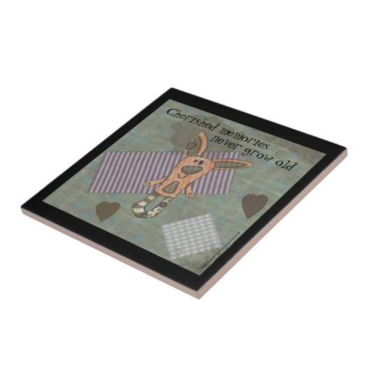 primitief konijn tegeltje (Zijkant)