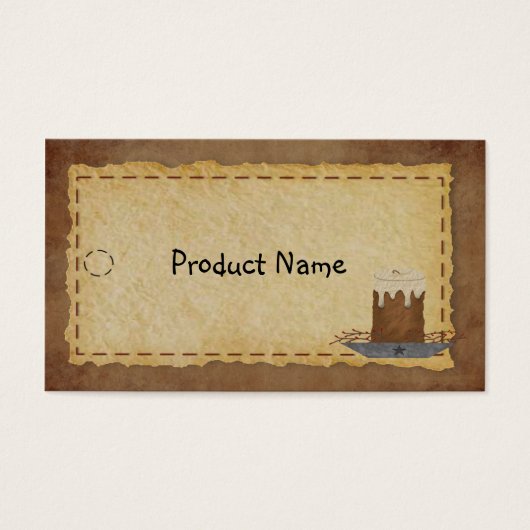 Primitief Label Kandelen hangen Visitekaartjes (Voorkant)