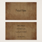 Primitief Label voor papieren ophangen Visitekaartjes (Voorkant /achterkant)