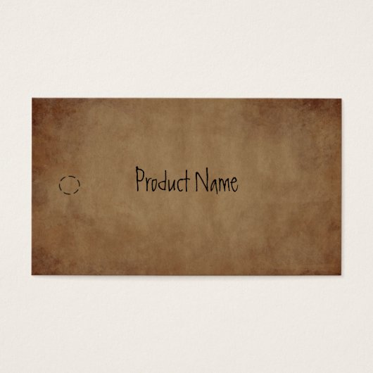 Primitief Label voor papieren ophangen Visitekaartjes (Voorkant)