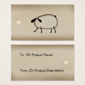 Primitief Label voor schapenhouderij Visitekaartje (Voorkant /achterkant)