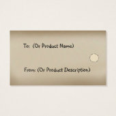 Primitief Label voor schapenhouderij Visitekaartje (Achterkant)