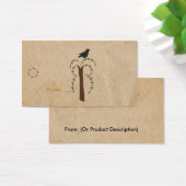 Primitief Label voor structuurophangen Visitekaartje (Bureau)