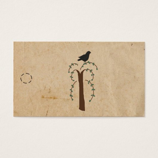 Primitief Label voor structuurophangen Visitekaartje (Voorkant)