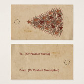 Primitief Label voor structuurophangen Visitekaartje (Voorkant /achterkant)