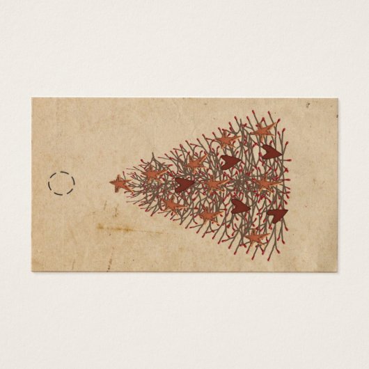 Primitief Label voor structuurophangen Visitekaartje (Voorkant)