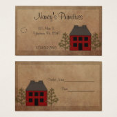 Primitief Label voor thuisophangen Visitekaartje (Voorkant /achterkant)