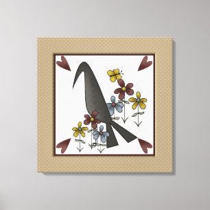 Primitief land canvas afdruk