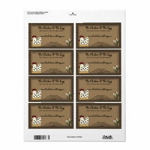 Primitief land Farmhouse Chicken Shipping Etiket