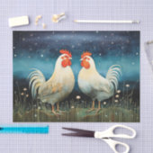 Primitief Land Kippen Decoupage Weefselpapier Tissuepapier (Craft)