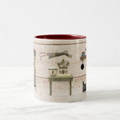 Primitief land Kitchen Tweekleurige Koffiemok (Center)