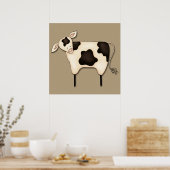 Primitief land Koe Decor Poster (Keuken)