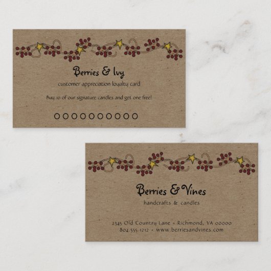 Primitief land Kraft Klantenkaartje (Voorkant / Achterkant)