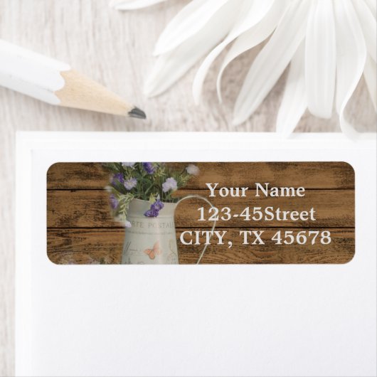 primitief land : lavender rustige schuur - hout etiket (Insitu)