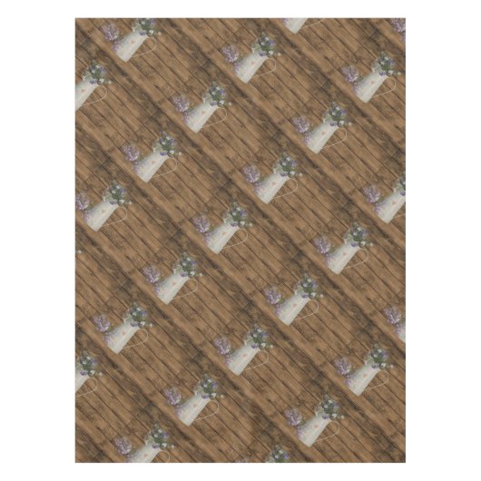 primitief land : lavender rustige schuur - hout tafelkleed (Voorkant)