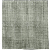 Primitief land Olive Green Diamond Check Douchegordijn (Voorkant)