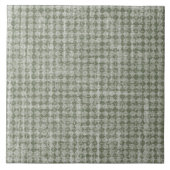 Primitief land Olive Green Diamond Check Tegeltje (Voorkant)
