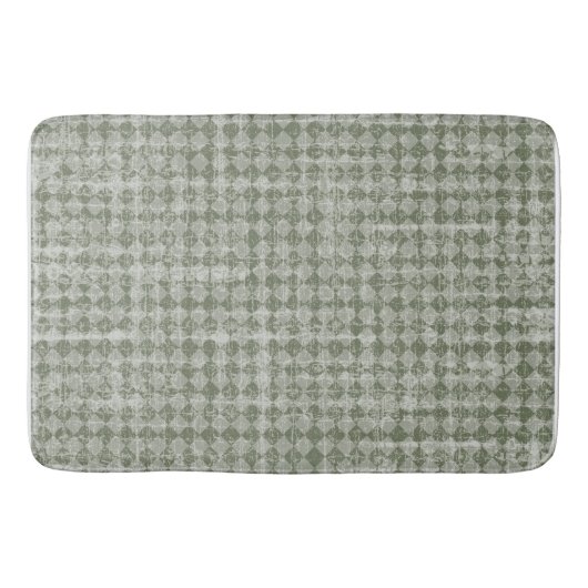 Primitief land Olive Green Diamonds Bath Mat (Voorkant)