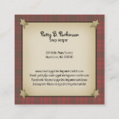 Primitief Land Pset en Saltbox House Vierkante Visitekaartje (Achterkant)