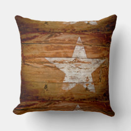 Primitief land Rustic Barn Wood Star Pillow Kussen