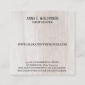 Primitief land Rustic Old Country House Sheep Vierkante Visitekaartje (Achterkant)